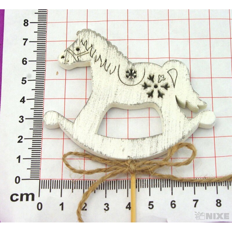 ZÁPICH KONÍK 8x27x6cm 10ks*BÍLÁ