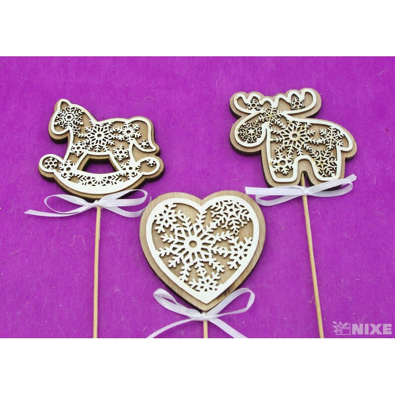 ZÁPICH VÁNOCE 7x27cm 6ks*BÍLÁ