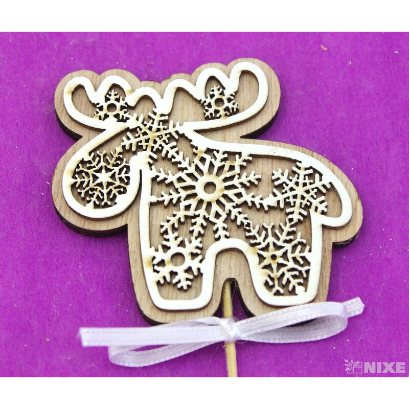 ZÁPICH VÁNOCE 7x27cm 6ks*BÍLÁ