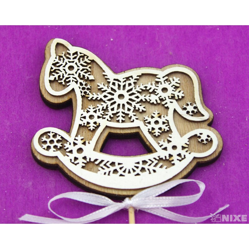 ZÁPICH VÁNOCE 7x27cm 6ks*BÍLÁ