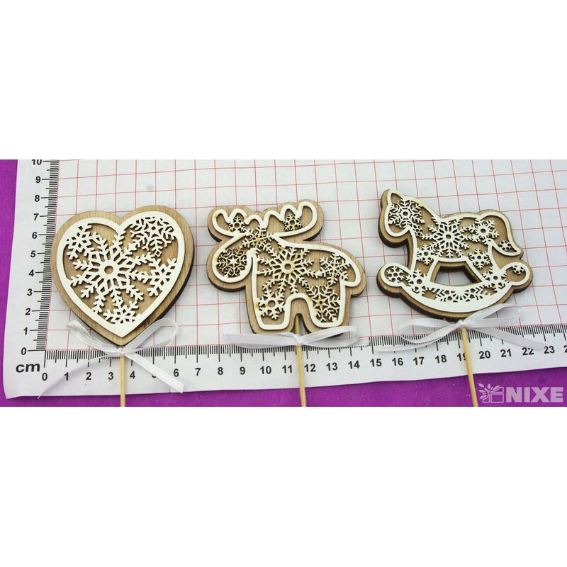 ZÁPICH VÁNOCE 7x27cm 6ks*BÍLÁ