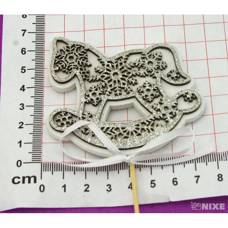 ZÁPICH KONÍK 8x27x7cm 6ks*STŘÍBRNÁ