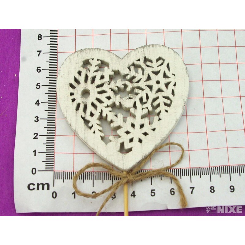 ZÁPICH SRDCE 7x27cm 10ks*BÍLÁ