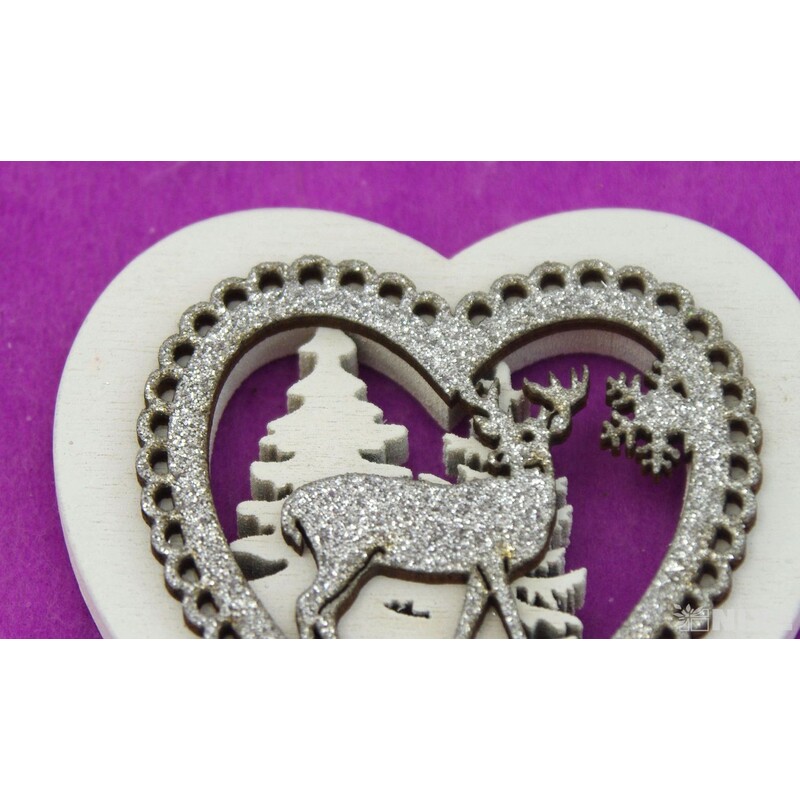 ZÁPICH SRDCE 7x27cm 6ks*STŘÍBRNÁ