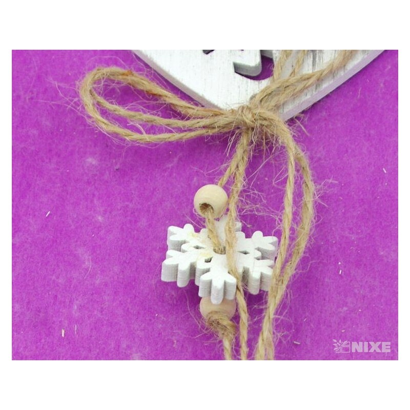 ZÁVĚS SRDCE 11x40cm*BÍLÁ