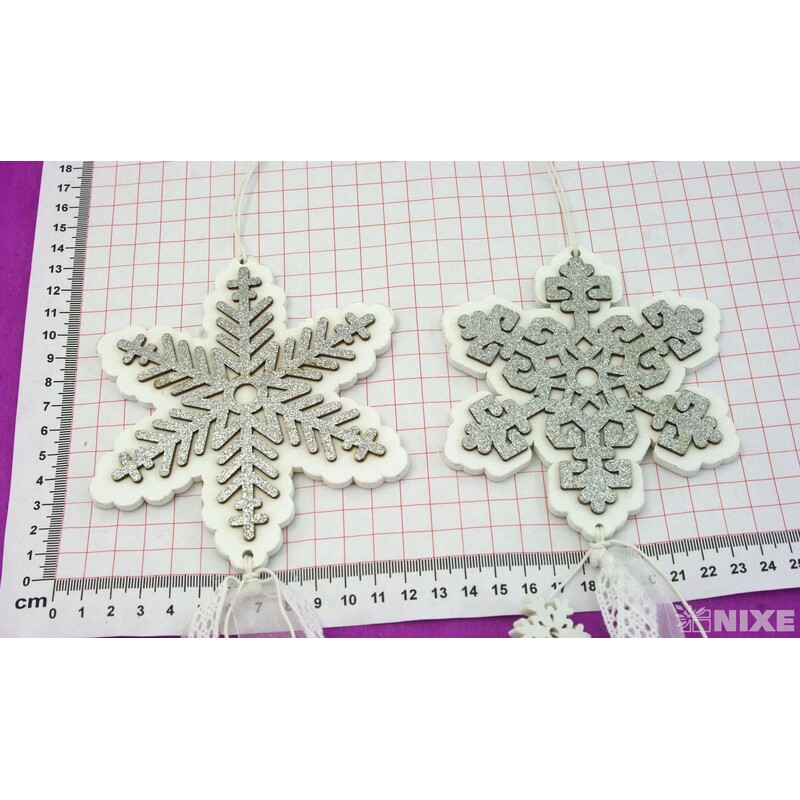 ZÁVĚS VLOČKA 12x50cm*STŘÍBRNÁ