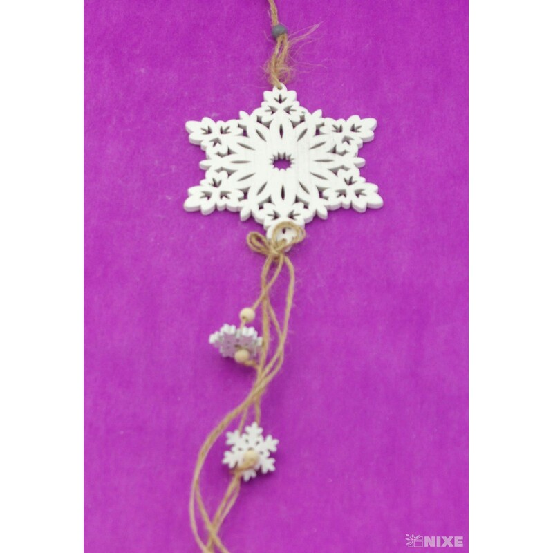 ZÁVĚS VLOČKA 12x40cm*BÍLÁ