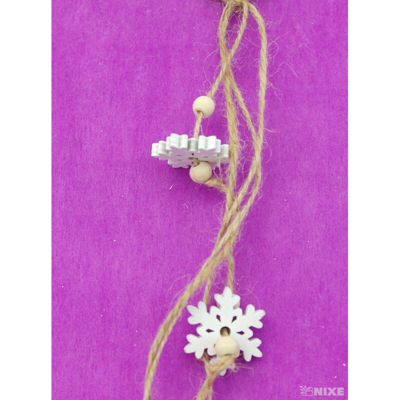 ZÁVĚS VLOČKA 12x40cm*BÍLÁ