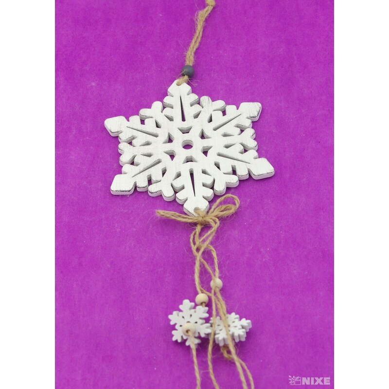 ZÁVĚS VLOČKA 12x40cm*BÍLÁ