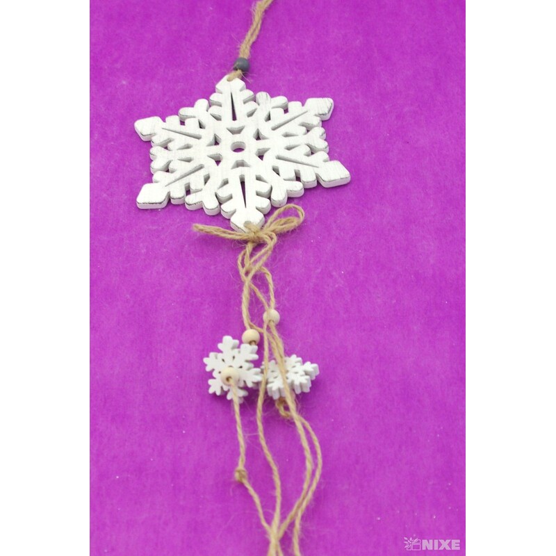 ZÁVĚS VLOČKA 12x40cm*BÍLÁ