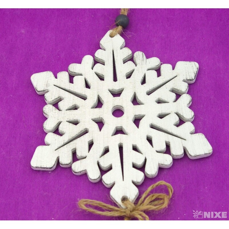 ZÁVĚS VLOČKA 12x40cm*BÍLÁ