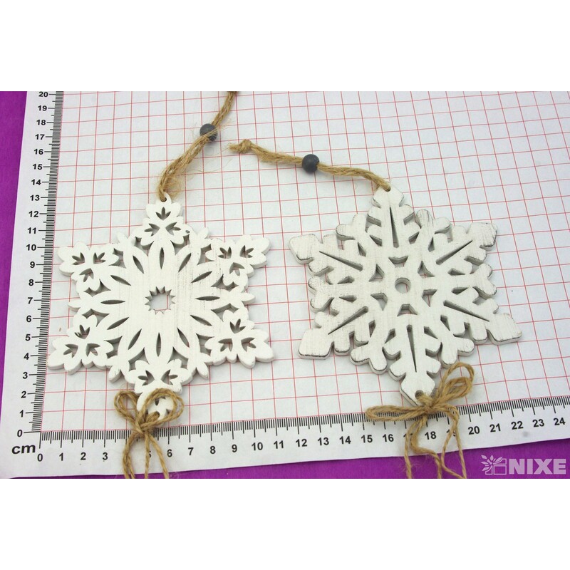 ZÁVĚS VLOČKA 12x40cm*BÍLÁ