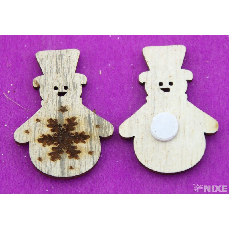 VÁNOCE D NALEP 4cm 12ks*PŘÍRODNÍ