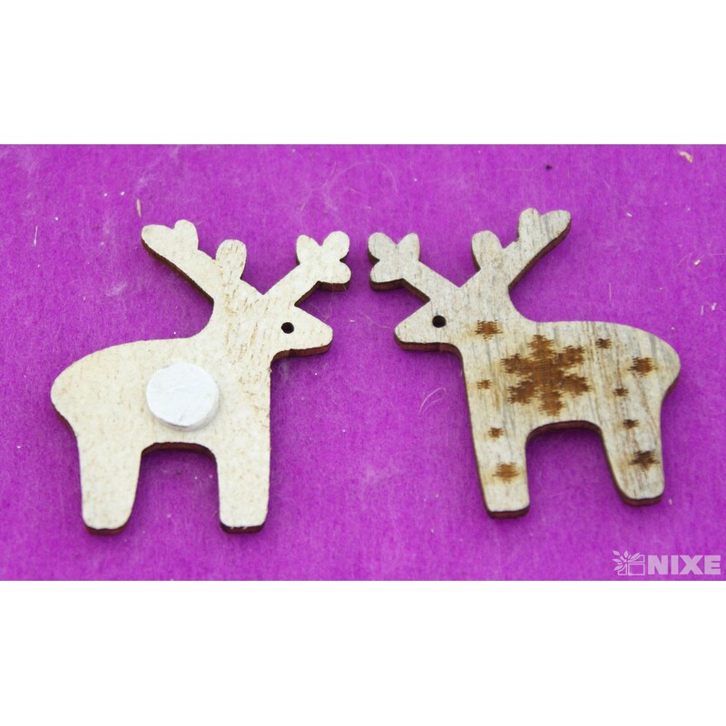 VÁNOCE D NALEP 4cm 12ks*PŘÍRODNÍ