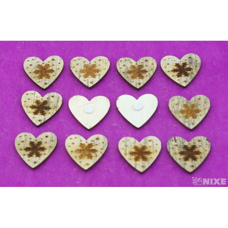 VÁNOCE D NALEP 4cm 12ks*PŘÍRODNÍ