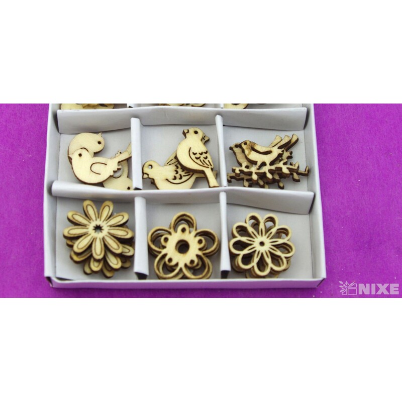 DŘEVO NALEP 4cm 27ks*