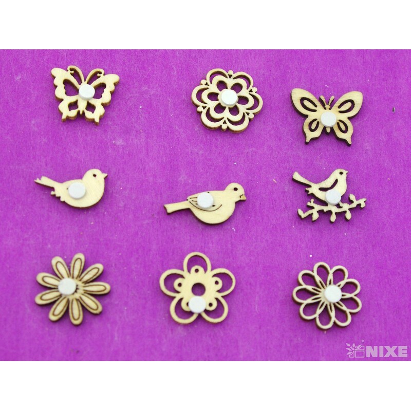 DŘEVO NALEP 4cm 27ks*