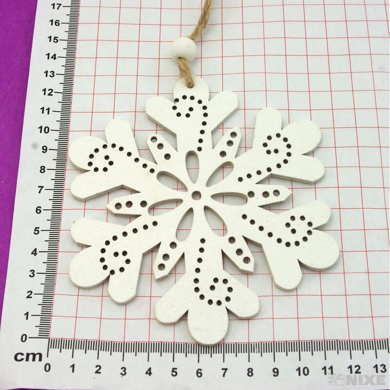 ZÁVĚS VLOČKA D 13cm 4ks*BÍLÁ