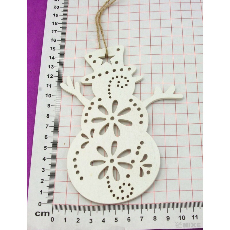 ZÁVĚS SNĚHULÁK D 14,5cm 4ks*BÍLÁ