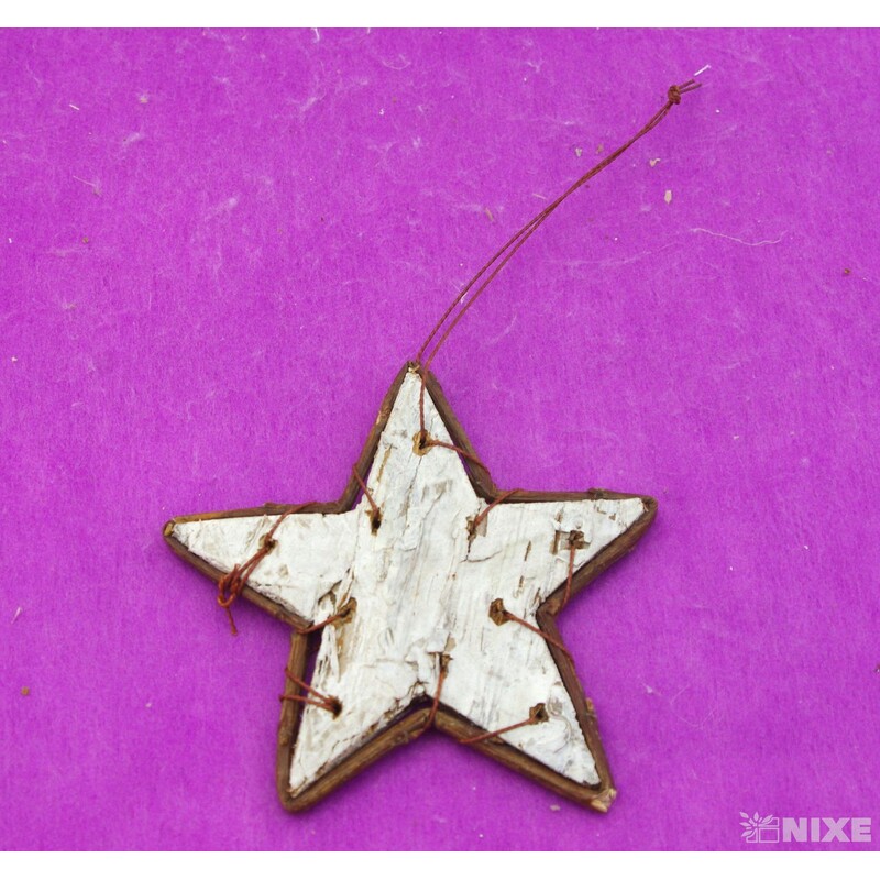 HVĚZDA BŘÍZA 9,5cm 10ks*PŘÍRODNÍ