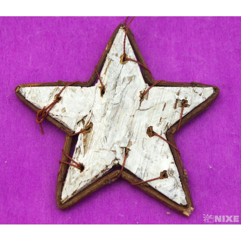 HVĚZDA BŘÍZA 9,5cm 10ks*PŘÍRODNÍ