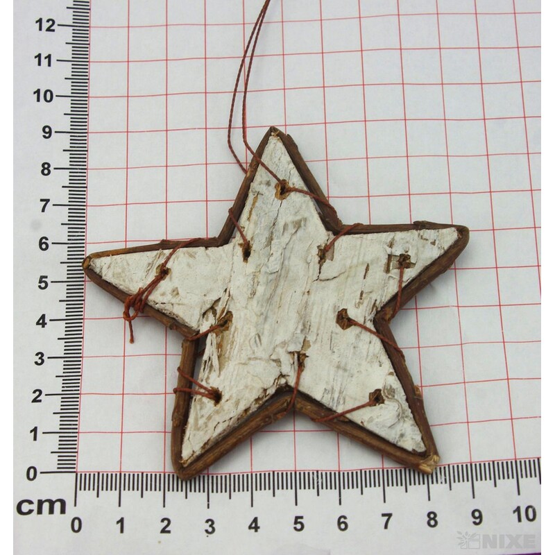 HVĚZDA BŘÍZA 9,5cm 10ks*PŘÍRODNÍ