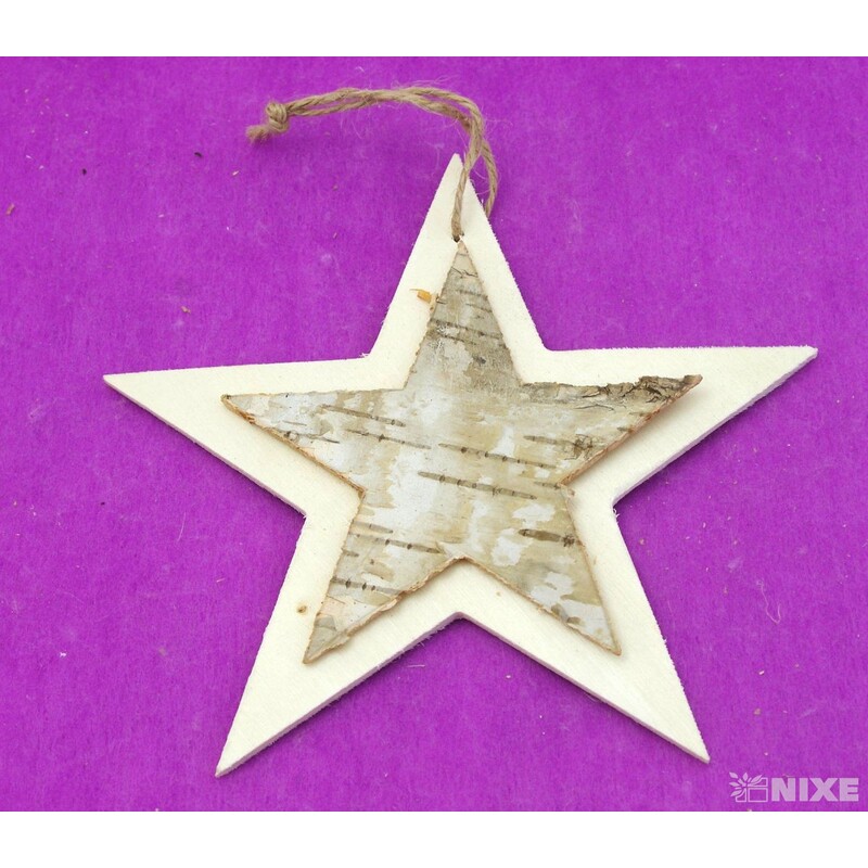 HVĚZDA BŘÍZA 15,5cm 4ks*PŘÍRODNÍ