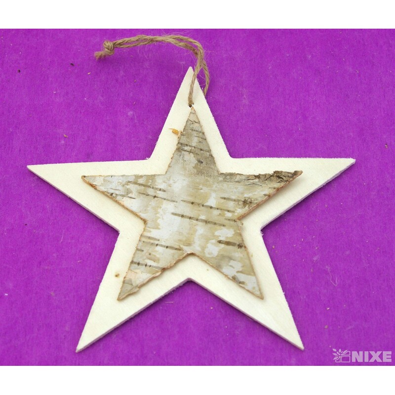 HVĚZDA BŘÍZA 15,5cm 4ks*PŘÍRODNÍ