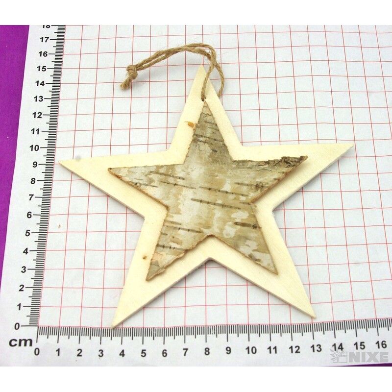 HVĚZDA BŘÍZA 15,5cm 4ks*PŘÍRODNÍ