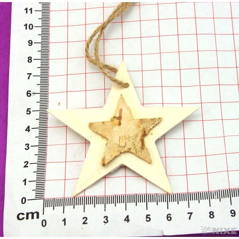 HVĚZDA BŘÍZA 8cm 10ks*PŘÍRODNÍ