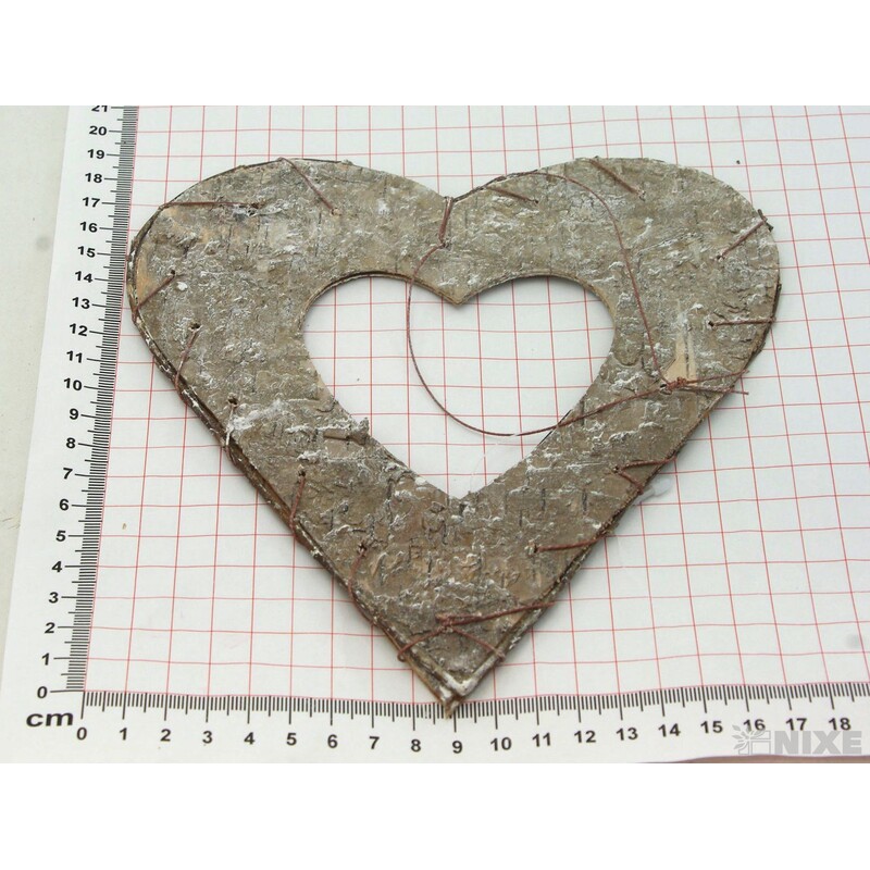 SRDCE BŘÍZA 19cm 4ks*PŘÍRODNÍ