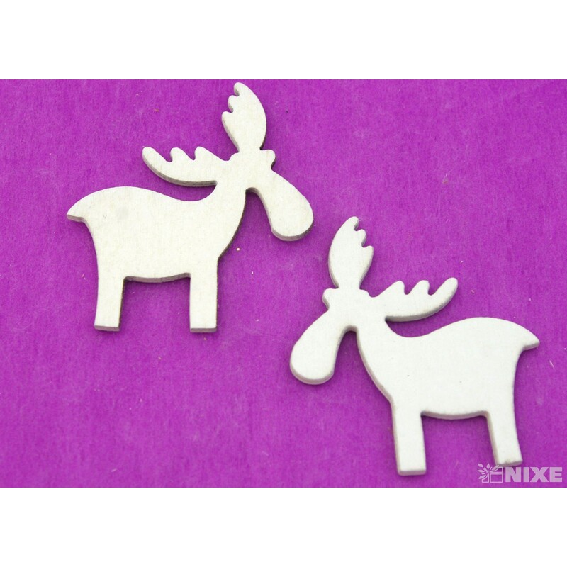 SOB DŘEVO 6x5,5cm 18ks*BÍLÁ