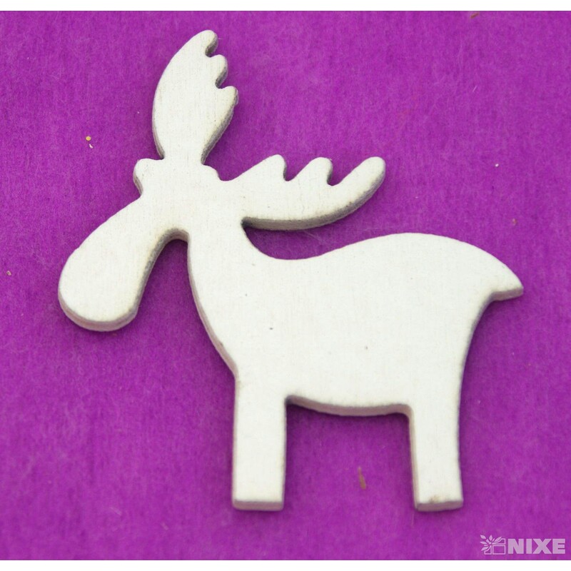 SOB DŘEVO 6x5,5cm 18ks*BÍLÁ