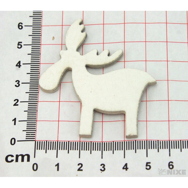 SOB DŘEVO 6x5,5cm 18ks*BÍLÁ