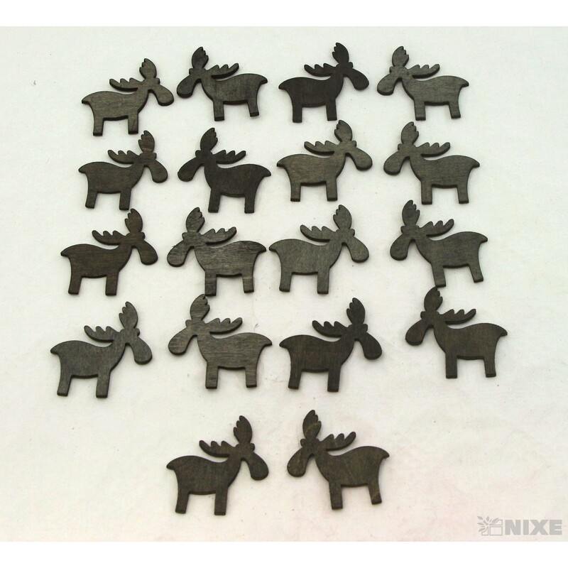 SOB DŘEVO 6x5,5cm 18ks*ČERNÁ