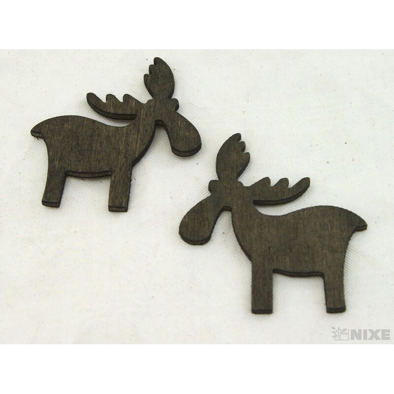 SOB DŘEVO 6x5,5cm 18ks*ČERNÁ