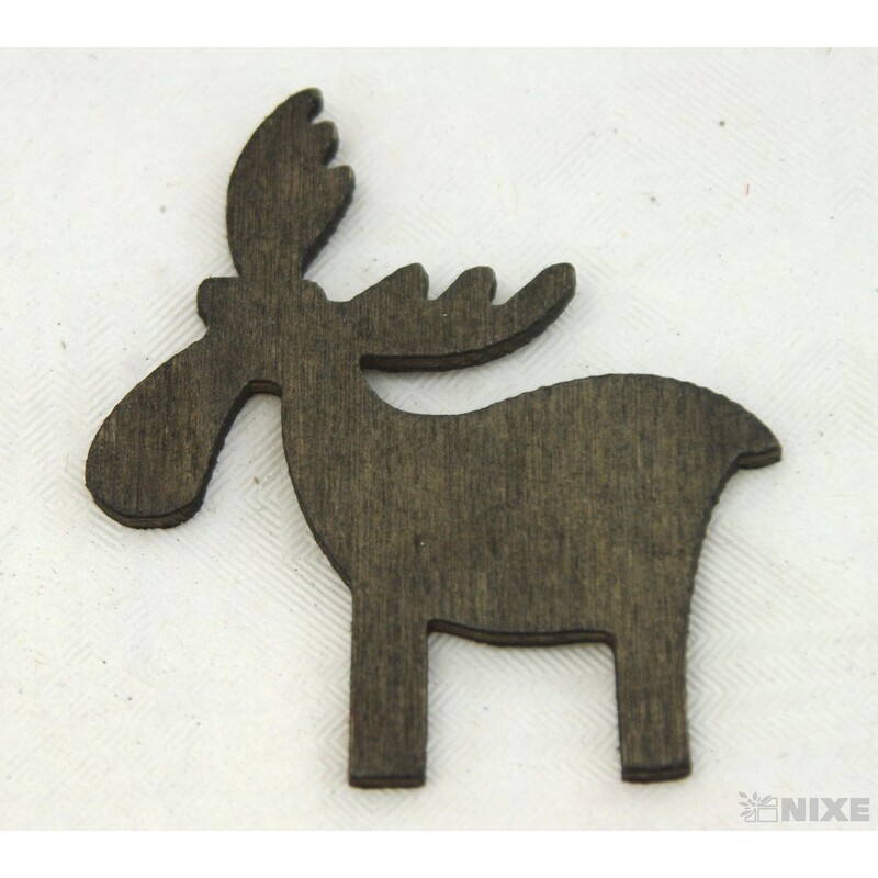 SOB DŘEVO 6x5,5cm 18ks*ČERNÁ