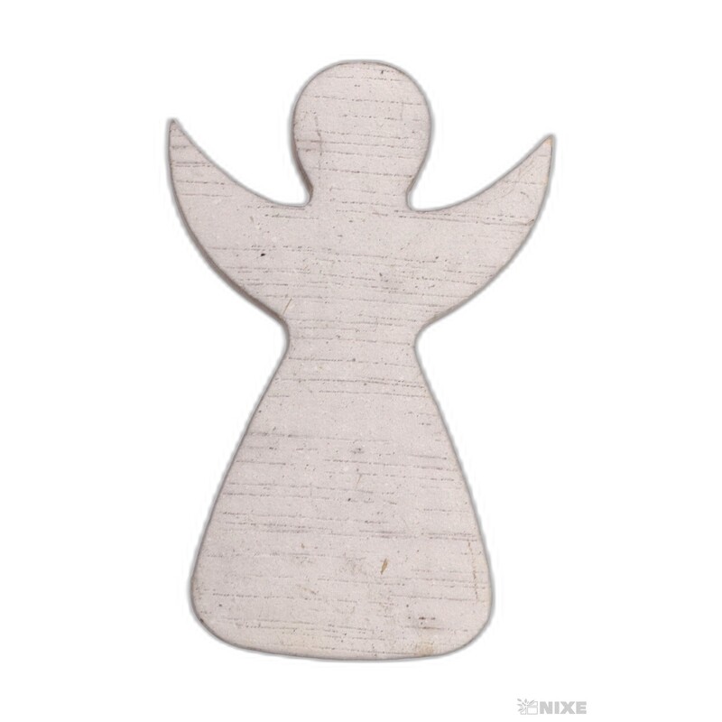 ANDĚL DŘEVO 5x3cm 36ks*BÍLÁ