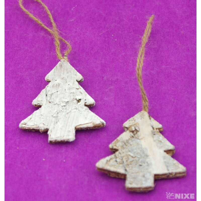 ZÁVĚS D STROM 6x5cm 24ks*BÍLÁ