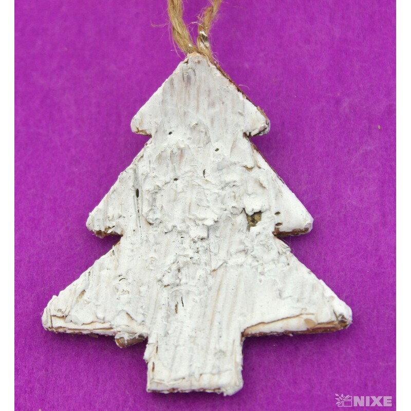 ZÁVĚS D STROM 6x5cm 24ks*BÍLÁ