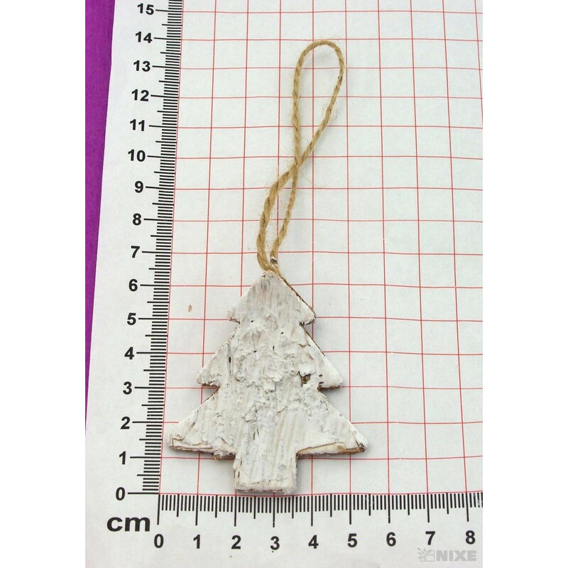 ZÁVĚS D STROM 6x5cm 24ks*BÍLÁ