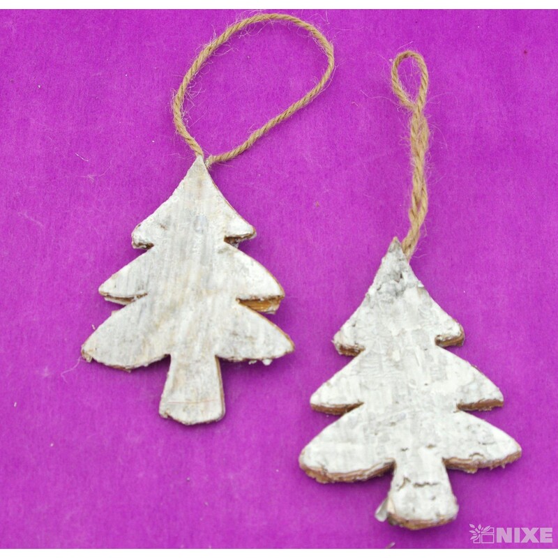 ZÁVĚS D STROM 9x6cm 12ks*BÍLÁ