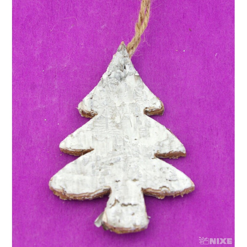 ZÁVĚS D STROM 9x6cm 12ks*BÍLÁ