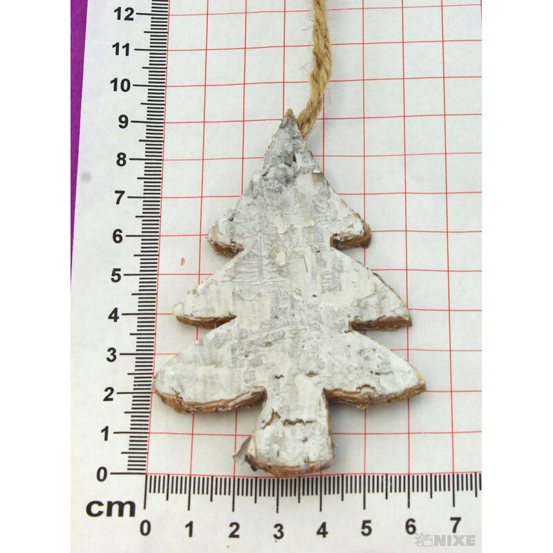 ZÁVĚS D STROM 9x6cm 12ks*BÍLÁ