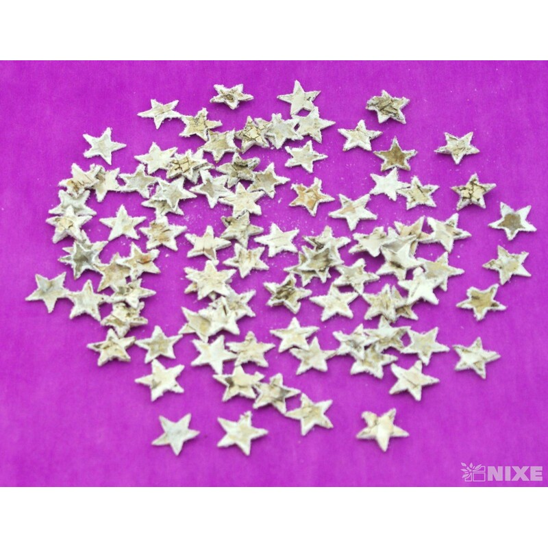 HVĚZDA BŘÍZA SNÍH 2,5cm 90ks*BÍLÁ