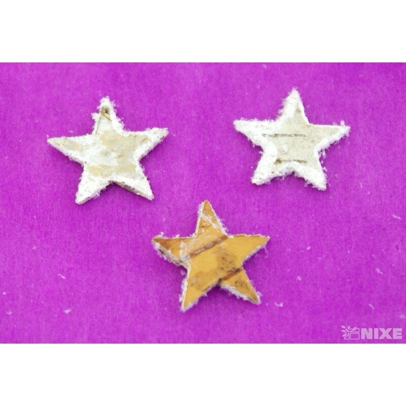 HVĚZDA BŘÍZA SNÍH 2,5cm 90ks*BÍLÁ