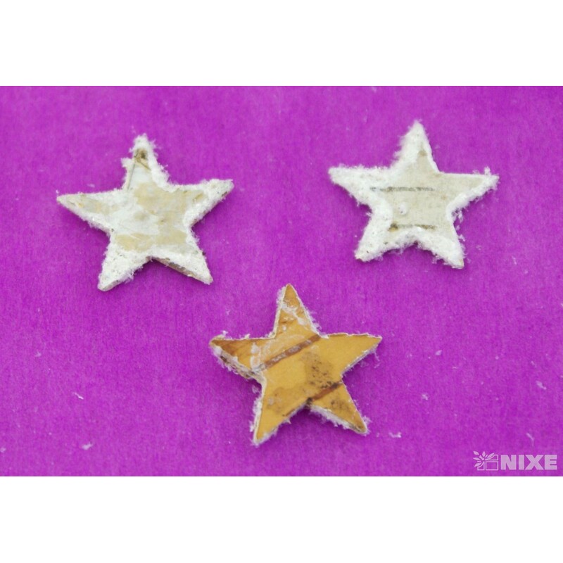 HVĚZDA BŘÍZA SNÍH 2,5cm 90ks*BÍLÁ