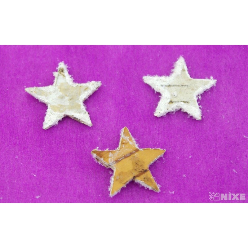 HVĚZDA BŘÍZA SNÍH 2,5cm 90ks*BÍLÁ