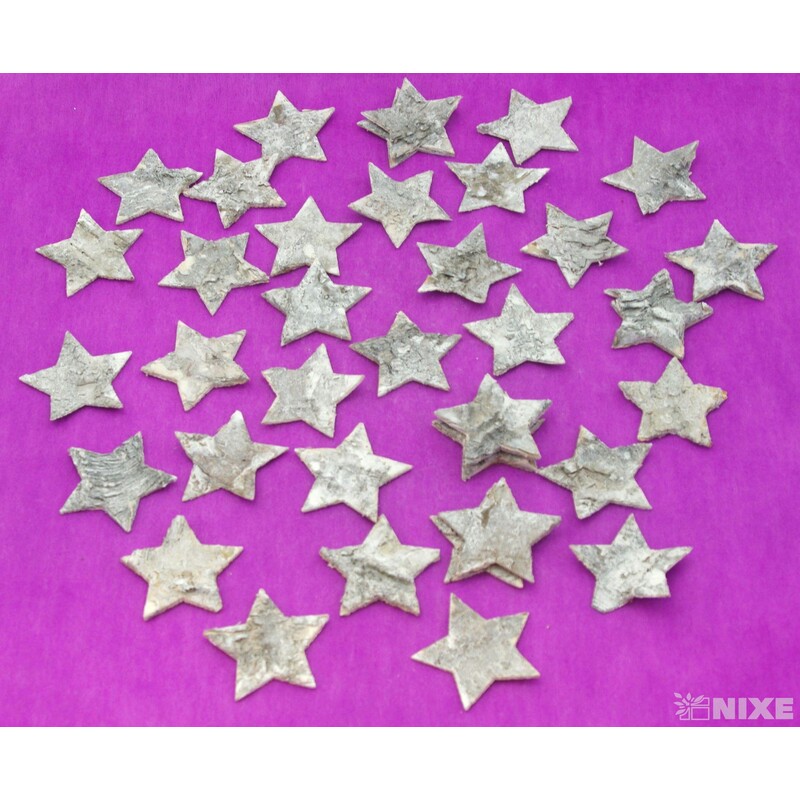 HVĚZDA BŘÍZA SNÍH 6cm 36ks*BÍLÁ
