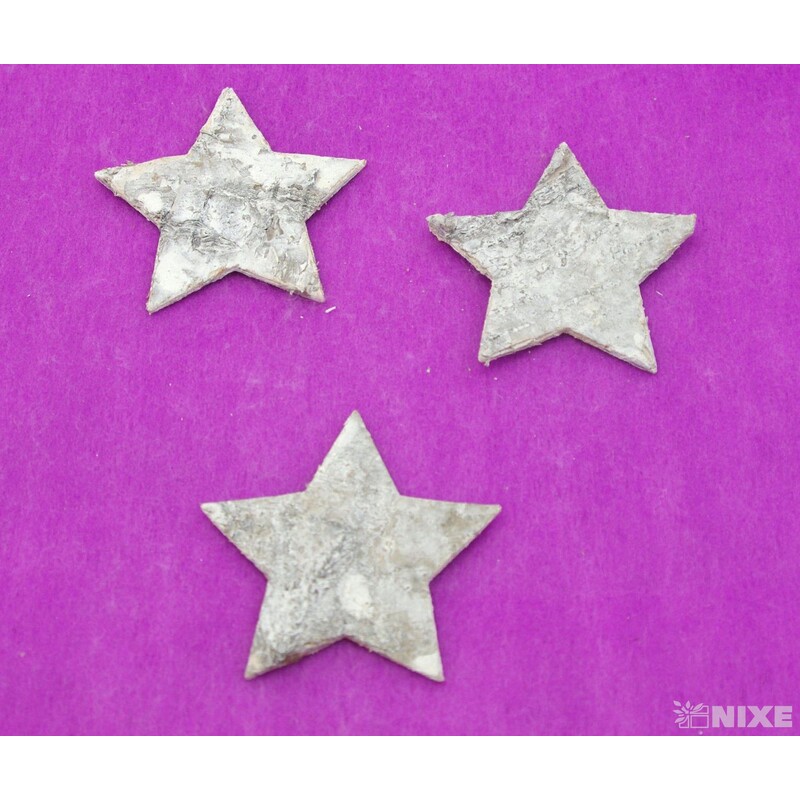 HVĚZDA BŘÍZA SNÍH 6cm 36ks*BÍLÁ